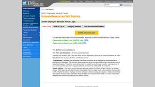 SUNY Downstate Medical Center – Human Resources Self Service