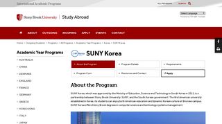 SUNY Korea | Study Abroad - Stony Brook University