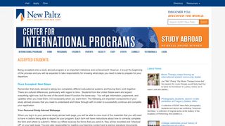 Accepted Students - SUNY New Paltz