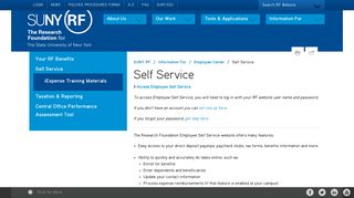 Self Service - RF for SUNY