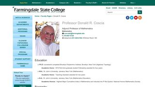 Donald R. Coscia - Farmingdale State College