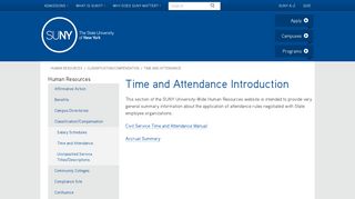 Time and Attendance - SUNY