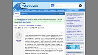 Take care of your account with Supanet | ISPreview UK Forum