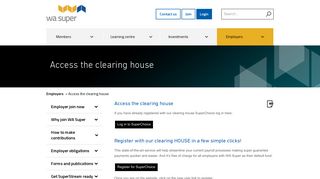 Access the clearing house » WA Super