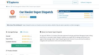 Car Hauler Super Dispatch Reviews and Pricing - 2019 - Capterra