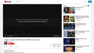 League of Legends SUPER GALAXY RUMBLE Login Theme - YouTube
