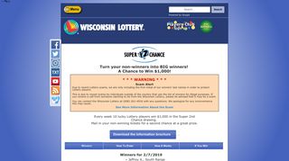 Super 2nd Chance - Wisconsin Lottery