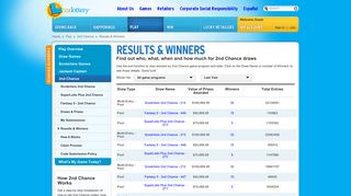Results & Winners - California Lottery