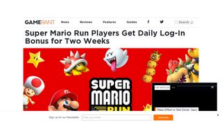 Super Mario Run Players Get Daily Log-In Bonus for Two Weeks ...