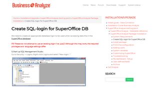 Create SQL-login for SuperOffice DB | Community - Business Analyze