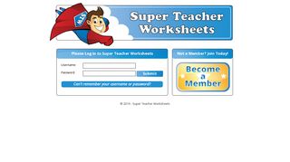 Login - Super Teacher Worksheets