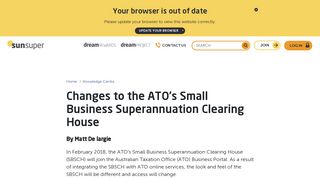 Changes to the ATO's Small Business Superannuation Clearing House
