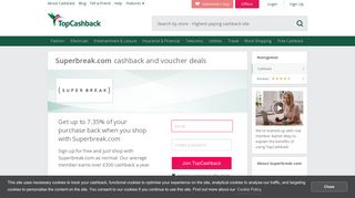 Superbreak.com Discounts, Codes, Sales & Cashback - TopCashback