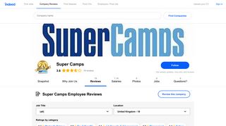 Working at Super Camps: Employee Reviews | Indeed.co.uk
