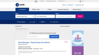 SuperCheap Auto Jobs in All Australia - SEEK
