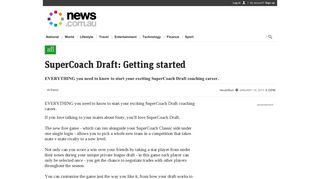 SuperCoach Draft: Getting started - News.com.au