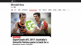 SuperCoach AFL 2017: sign up, pick team | Herald Sun