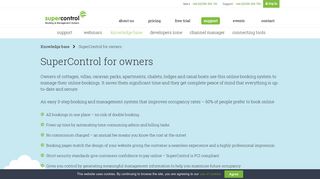 SuperControl for owners - Reservation Booking System | SuperControl