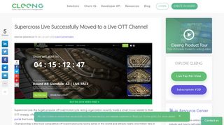 Supercross Live Launched A Live OTT Channel Powered by Cleeng