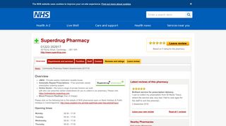 Overview - Superdrug Pharmacy - NHS