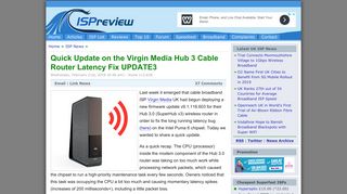 Quick Update on the Virgin Media Hub 3 Cable Router Latency Fix ...