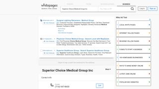 Superior Choice Medical Group Inc in Cypress, CA | Whitepages