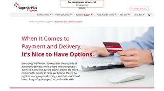 Payment and Propane Delivery Options from Superior Plus Propane
