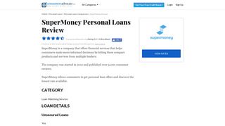 SuperMoney Personal Loans Review - ConsumersAdvocate.org