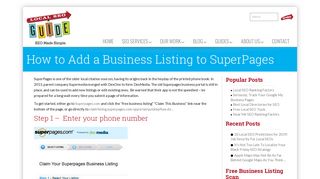 How to Add a Business Listing to SuperPages - Local SEO Guide