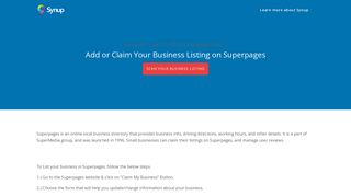 Add or Claim Your Business Listing on Superpages | Synup