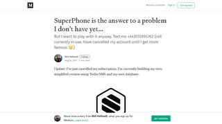 SuperPhone is the answer to a problem I don't have yet… - Medium