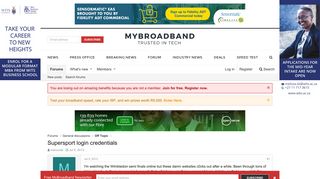 Supersport login credentials | MyBroadband