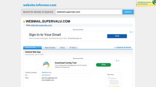 webmail.supervalu.com at WI. Outlook Web App - Website Informer