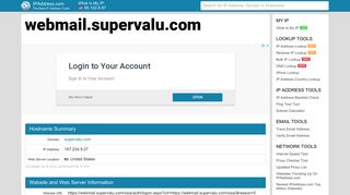 webmail.supervalu.com - Supervalu Webmail | IPAddress.com