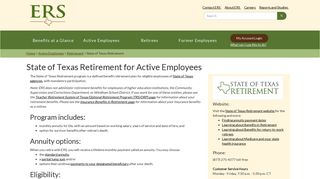 State of Texas Retirement - ERS - Texas.gov