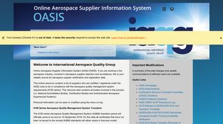 IAQG OASIS - Login - International Aerospace Quality Group