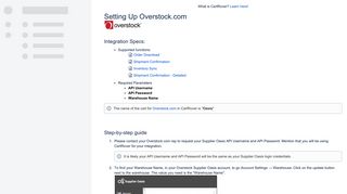 Setting Up Overstock.com - CartRover - CartRover Documentation