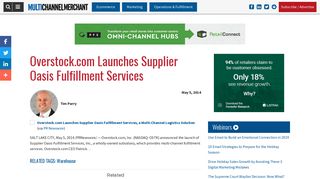 Overstock.com Launches Supplier Oasis Fulfillment Services ...