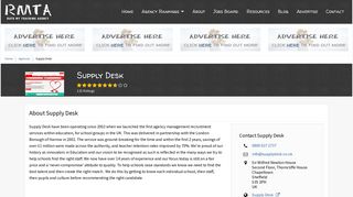 Supply Desk - Reviews & Ratings | Rate My Teaching Agency