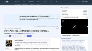 Worst Agencies...and Worst Agency Experiences... | TES Community