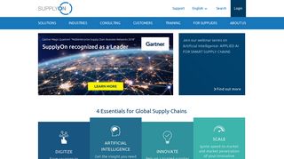 SupplyOn: Digital Transformation for Your Supply Chain. Delivered.
