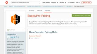 SupplyPro Pricing | G2 Crowd