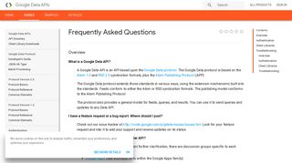 Frequently Asked Questions | Google Data APIs | Google Developers