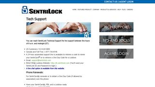 Tech Support - SentriLock - Smart Lock | West Chester, Ohio