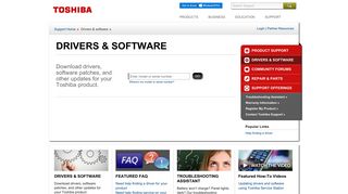 Drivers & Software Support | Toshiba