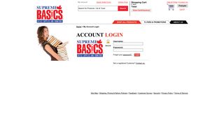 Account Login - Supreme Basics