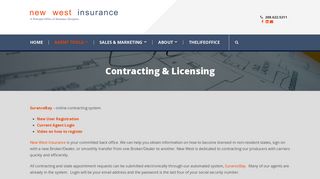 Contracting & Licensing – New West Insurance