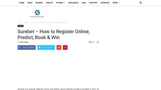 Surebet - How to Register Online, Predict, Book & Win - Technology Hub