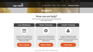 Support | Surefire CRM by Top of Mind - Top of Mind Networks