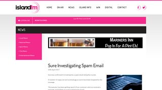 Sure Investigating Spam Email - Island FM